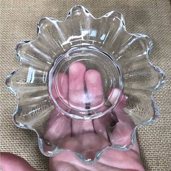 Indiana Glass Other - Vintage  Indiana Glass Clear Candle Lite Celestial Candle Holder Fairy Core